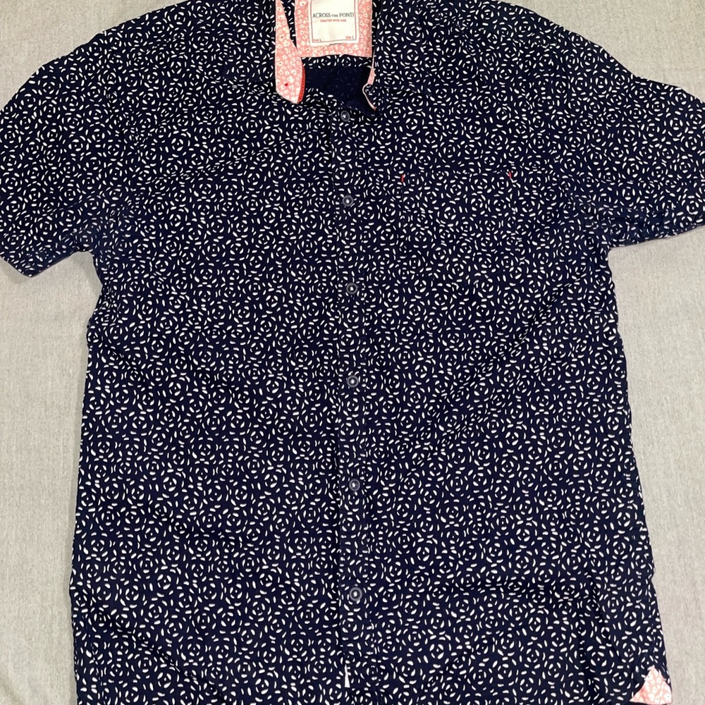 Goodfellow & Co Dark Blue Floral Men's Shirt